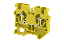 Миниклемма проходная пружинная 2,5 мм2, на 2 подключения, желтая SQM2.5-YELLOW | код 2402240004 | Elmex