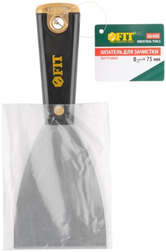 Шпатель для удаления ржавчины профи толщ. лезвия 1мм пластик. ручка сметал. бойком 3дюйм (75мм) FIT 06400 фото 3 Шпатель для удаления ржавчины профи толщ. лезвия 1мм пластик. ручка сметал. бойком 3дюйм (75мм) FIT 06400 фото 3