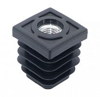PB-KT22 Заглушка с гайкой ?22 мм (Черный) | код PB-KT22 | Plastim