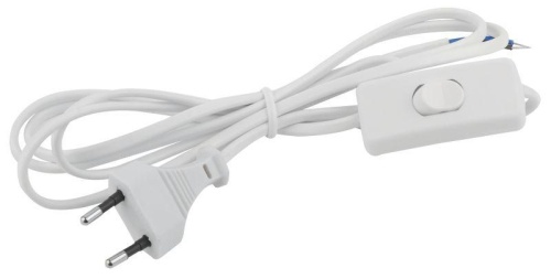 Шнур для бра 1.8м с выкл. ШВВП 2х0.5 бел. UX-ШВВП-S-1.8m-W | код Б0044071 | Эра Шнур для бра 1.8м с выкл. ШВВП 2х0.5 бел. UX-ШВВП-S-1.8m-W | код Б0044071 | Эра