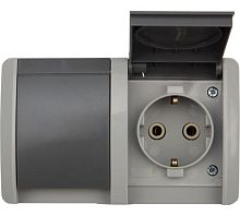 БлокОП2розеткигоризонт.INDUSTRIALсзаземл.IP54сер. | код KR-78-0613 | Kranz