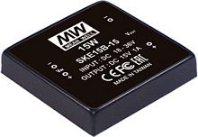 Источник питания DC-DC, 15Вт, вход 36…72В, стабил. выход 24В/62.5…625мА, изоляция 1000В DC, 50.8х50.8х11мм., -25С…+71С | код SKE15C-24 | MeanWell