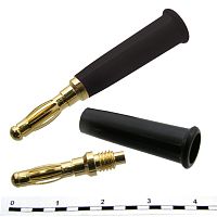 Штекер RUICHI 10-0068 b чёрный, под пайку | код 70005 | Ruichi