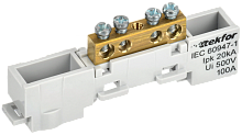 TEKFOR Шина L фаза неизолированная на универсальном держателе 6х9-4-Ср IEK | код TF-NN10-04-DL-K03 | IEK