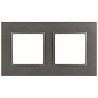 Рамка 2-м Elegance 14-5012-16 Classic для розеток и выключателей титан Эра Б0065825