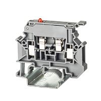 Клемма для предохранителя, винтовой зажим, 2 точки подключения, индикация 250В, 4 кв.мм, серая | код TUR-4-HESILED250 | DKC