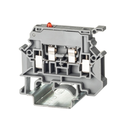 Клемма для предохранителя, винтовой зажим, 2 точки подключения, индикация 250В, 4 кв.мм, серая | код TUR-4-HESILED250 | DKC Клемма для предохранителя, винтовой зажим, 2 точки подключения, индикация 250В, 4 кв.мм, серая | код TUR-4-HESILED250 | DKC