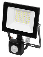 Прожектор СДО-05-050-ИКД (ИК датчик) 50 Вт, 4000 лм, 6500 К, 220-240 В, IP44, черный, Народный | код SQ0336-0292 | TDM НАРОДНЫЙ