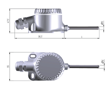 Термопреобразователь сопротивления (-40...+80 С, HART) ДТС125М-100М.0,5.60.И | код 151676 | ОВЕН