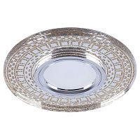 Светильник потолочный встраиваемый со светодиодной подсветкой 15LEDх2835 SMD 4000К MR16 50Вт G5.3 прозрачн. зол. CD981 с драйвером в комплекте FERON 32438