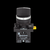 Переключатель на 3 положения с фиксацией, короткая ручка, 2NO, IP54, пластик MTB2-EDZ133 | код 139426 | MEYERTEC