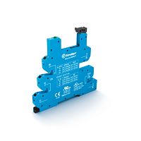 Розетка MasterINPUT с безвинтовыми клеммами Push-in для реле 34 серии, питание 230-240В AC, в комплекте пластиковая клипса, опции: LED | код 93678230 | FINDER