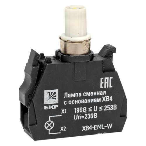 Лампа сменная c основанием XB4 белая 230В PROxima | код XB4-EML-W | EKF