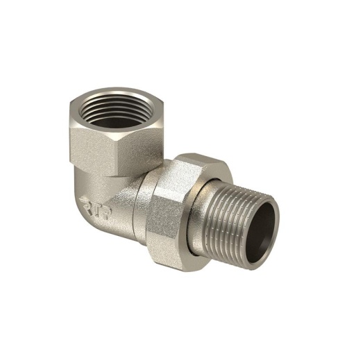 Американка угловая латунь 1/2дюйм никель (инд. упак.) | код 34840 | RTP