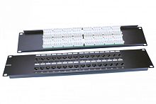 Патч-панель 19 2U 32 порта RJ-45 категория 5e Dual IDC ROHS цвет черный, Hyperline PP3-19-32-8P8C-C5E-110D | код 246097 | Hyperline