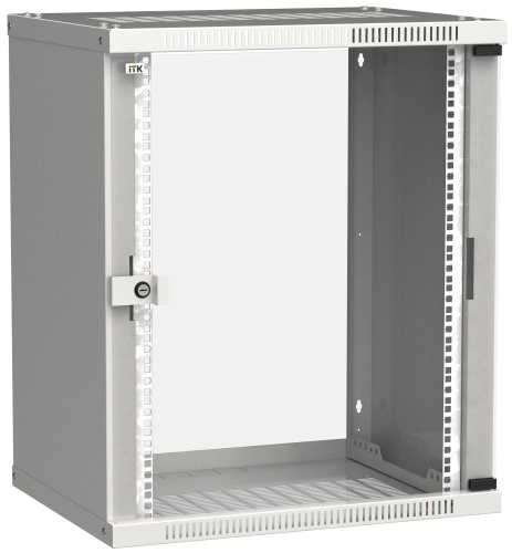 ITK Шкаф настенный LINEA WE 15U 600х450мм дверь стекло серый | код LWE3-15U64-GF | IEK
