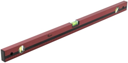 Уровень ''Оптима'', 3 глазка, красный корпус, фрезерованная рабочая грань, шкала 800 мм | код 18024 | FIT фото 2 Уровень ''Оптима'', 3 глазка, красный корпус, фрезерованная рабочая грань, шкала 800 мм | код 18024 | FIT фото 2