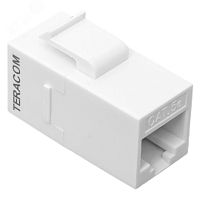 Адаптер проходной TERACOM Cat.5E неэкранированный RJ45-RJ45 тип Keystone белый | код TRC-INLC-KSTN-5EUTP-WH | EKF