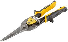 Ножницы по металлу усиленные CrMo Профи, прорезиненные ручки, удлиненные прямые 300 мм | код 41581 | FIT