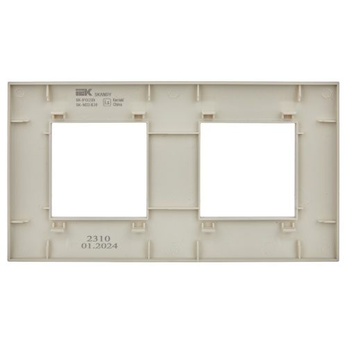 SKANDY Рамка 2-мест. SK-F02B беж. IEK | код SK-M22-K10 | IEK фото 3 SKANDY Рамка 2-мест. SK-F02B беж. IEK | код SK-M22-K10 | IEK фото 3