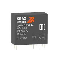 Миниатюрное промежуточное реле 8,10, 16 А OptiRel G RP40-52-24D-10-NO/W | код 281024 | КЭАЗ
