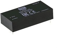 Источник питания DC-DC, 15Вт, вход 48В (36…75В) DC, потребление без/под нагр. 5мА/390мА, выход 5В/3000мА, КПД 86%, ёмкостная нагр. макс. 5600мкф, изоляция 4000В AC, в корпусе 50.8х25.4х12мм, -40…+90С | код MDS15C-05 | MeanWell