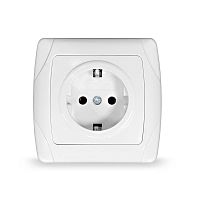 Розетка 1-м СП Маргарита 16А IP20 с заземл. бел. UNIVersal М0028