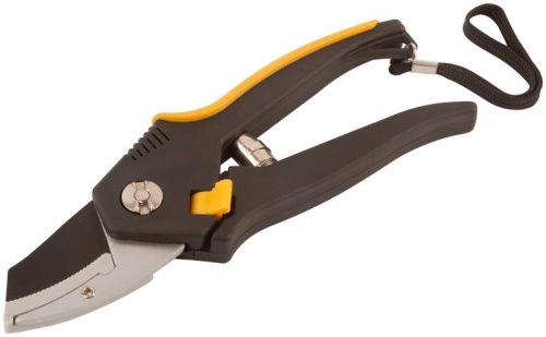 Секатор ''Люкс'', режущие кромки встык с наковальней, тефлон.покрытие лезвий, прорезин.ручки 200 мм | код 77094 | FIT фото 2