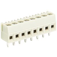 Клемма на печатную плату, подвод кабеля сбоку, без маркировки, с изолирующей пластиной, 2 полюса, шаг: 3,50 мм, винтовая фиксация провода, 300V, 10A, цвет: серый, серия 8593 | код 25.195.3253.0 | Wieland