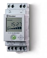 Фотореле модульное с фотоэлементом 011.02, цифровое реле времени, монтаж на рейку 35мм, 1СO 16A + 1доп.выход (для 19.91), питание 230В АC, настройка чувствит. 1…150люкс, ширина 35мм, степень защиты: фотореле IP20, фотоэлемент IP54 | код 119182300000