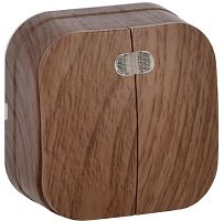 Выключатель 2-клавишный для открытой установки с индикацией ВС20-2-1-ХД 10А GLORY дуб | код EVH21-K24-10 | IEK