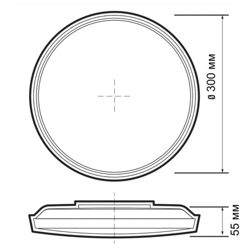 Светильник светодиодный PPB OPAL 36Вт 6500К IP20 BL d300X55 декоративный JazzWay 5065390 фото 7