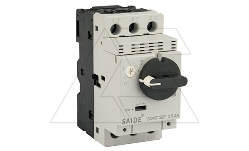 Авт. выключатель SDM7-32P-1.6, 3P, In=1.6A, 690VAC, Icu=100kA, Ie=1_1.6A, Ii=15In, CLASS 10A, управление рукояткой | код SDM7-32P-1.6N | SAIDE