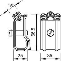 Зажим для желоба d8-10мм 267 OBO 5316308