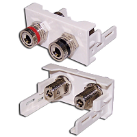 Вставка Mosaic 22.5x45 с адаптером BC-043, белая | код LAN-WA-LP-SPK-WH | LANMASTER