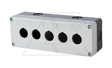 Корпус для поста кнопочного, пластик, серый/черный, 5 мест, 204.5?72.5?58.5mm, IP65 | код XK-A5/-Y | АРТ