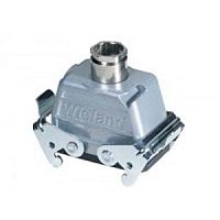 Крышка на кабель, разъема REVOS, Size 10, с уплотнителем, с двумя защелками, 1 кабельный ввод IP54 M25x1,5, с верхним расположением, материал корпуса: алюминиевый сплав | код 72.372.2435.0 | Wieland