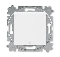 Переключатель одноклавишный с подсветкой ABB Levit ориентационная белый / белый 3559H-A06446 03W | код 2CHH590646A6003 | ABB