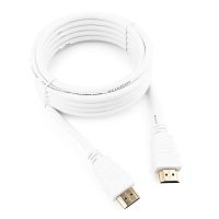 Кабель HDMI Cablexpert CC-HDMI4-W-10, 3м, v2.0, 19M/19M, белый, позол.разъемы, экран, пакет | код CC-HDMI4-W-10 | Cablexpert