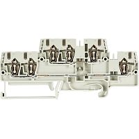 Этажная клемма, 2х3 точки подключения, тип фиксации провода: пружинный, номинальное сечение: 2,5 мм кв., 22A, 500V, ширина: 5 мм, цвет: серый, тип монтажа: DIN 35 | код 56.703.6055.0 | Wieland