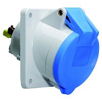 Розетка наклонная 16A, 3р(2P+PE), 6h, 230V, IP44, Bals QC фланец 85х85 12749 | код 12749 | Bals