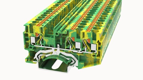 DS4-TW-PE-01P-1C-00Z(H) Клемма PUSH-IN, 4 мм.кв., 3C, PE | код 11040000051 | DEGSON