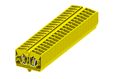 254315 Клемма TB 1-1 проходная фронт. подключение с защелк.ножками, сеч. 2.5мм2, жёлт., шт | код 254315 | SUPU