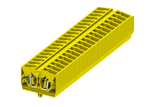 254315 Клемма TB 1-1 проходная фронт. подключение с защелк.ножками, сеч. 2.5мм2, жёлт., шт | код 254315 | SUPU 254315 Клемма TB 1-1 проходная фронт. подключение с защелк.ножками, сеч. 2.5мм2, жёлт., шт | код 254315 | SUPU