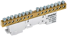 TEKFOR Шина L фаза неизолированная на универсальном держателе 6х9-16-Ср IEK | код TF-NN10-16-DL-K03 | IEK