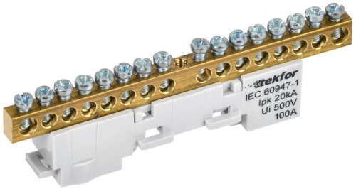 TEKFOR Шина L фаза неизолированная на универсальном держателе 6х9-16-Ср IEK | код TF-NN10-16-DL-K03 | IEK TEKFOR Шина L фаза неизолированная на универсальном держателе 6х9-16-Ср IEK | код TF-NN10-16-DL-K03 | IEK