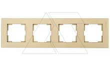 Rita - Рамка 4 поста, вертикальный монтаж, золото доре | код 2220-800-2485 | Mutlusan