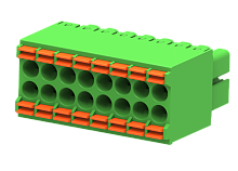 MC-DRT3.5H20P-A Разъём гнездовой MC, шаг 3.5мм,2*10 конт., зел., шт | код MC-DRT3.5H20P-A | SUPU