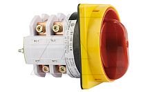 Переключатель BS 125 10 LK, аварийный, 3P, 125A, тип 0-1, 41kW(400VAC по АС-23), на дверь, красная блокируемая в 0 рукоятка, фронт IP40 | код EAC605696 | Rade Koncar