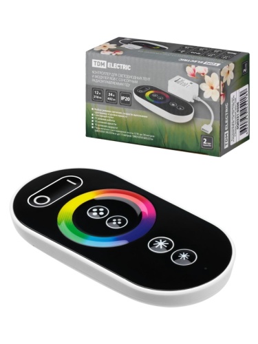 Контроллер для светодиодных лент и модулей RGB-RF-12В-18А-216Вт-IP20, 3 канала, сенсорный пульт, TDM | код SQ0331-0506 | TDM